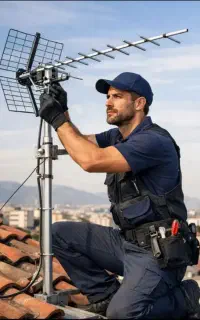 نصب گیرنده تلویزیونی و آنتن ثابت مرکزی و گردان