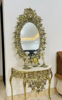 آیینه وشمعدان به همراه ساعت