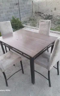 چهار دست میز وصندلی فلزی