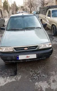 پراید 88 زیتونی رنگ