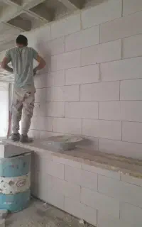بنا بلوک ساروج کار سوله دیوارچینی والپست شیب بندی
