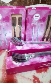 ست قاشق چنگال.باسینی.