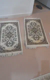 یک جفت پادری کنار تخت یا راهرو  کرم