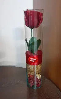 گلدان گل شیشه ای