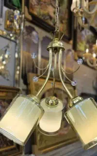 لوستر .اشپزخانه و اتاق دو گلس