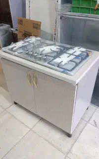 گاز صحفه ای شیشه ای و استیل 5شعله