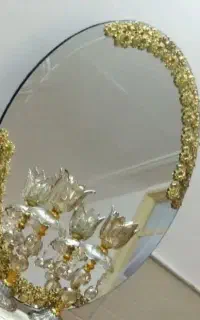 آینه و شمعدان برنز عروس نو