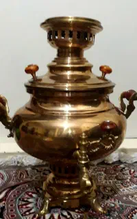 سماور برنجی زغالی نو