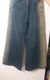 شلوار شافل جین دورنگ
