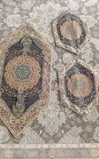 دوجفت رومیزی طرح ترمه