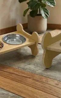 ظرف غذا چوبی گربه و سگ