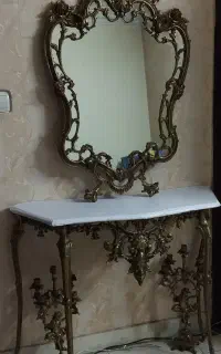آیینه شمعدان برنز