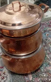 سرویس قابلمه مسی زنجان وروحی نو استفاده نشده