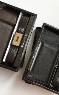 ست هدیه مردانه سه تکه کیف پول، جاکارتی و کمربند