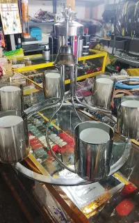 لوستر 6شعله استیل