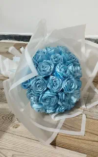 دسته گل روبانی