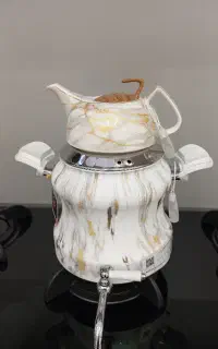 کتری قوری رونیکا ماربل سفید ۸۰۴۱اقساط ۱۲ ماهه