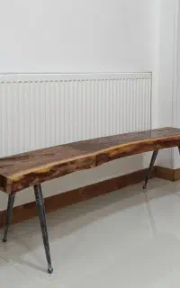 نیمکت چوبی با چوب وزگ