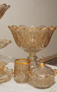 سرویس پذیرایی کرستال  لب طلایی شامپاینی