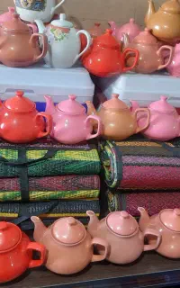پخش قوری رنگی (چینی دو گیره)