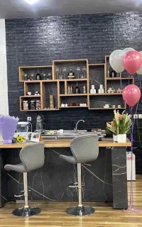جزیره کابینت با دکور  ام دی اف