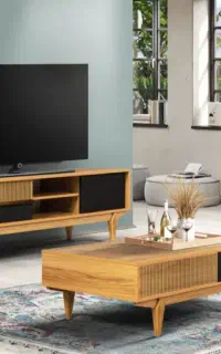 سرویس کامل میز تلویزیون +کنسول .جلو مبلی کاملاً نو