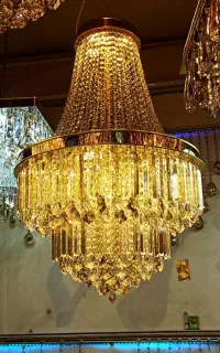 لوستر کریستالی دایره سایز ۶۰