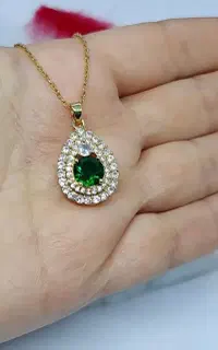 گردنبند خرم سلطان /پروانه/صدف/زمرد