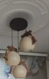 لوستر چوبی سه شاخه