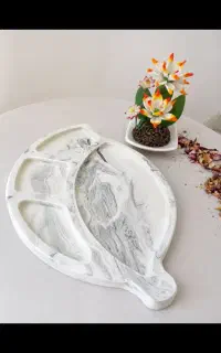 سینی پذیرایی برگ مرمر