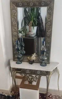 آیینه شمعدان تمام برنز سنگین