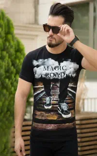 تیشرت مردانه مدل MAGIC ROAD کد 6502