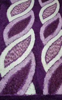 فرش ۶ متری شگی بنفش و پادری ست