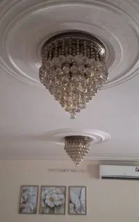 ی جفت لوستر کریستال