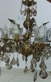 لوستر جنس برنج ۵ شاخه ۱۰ شعله