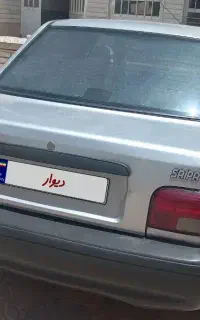 پراید مدل ۸۵ رنگ نقره ای دورنگ