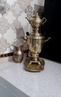 سماور قدیمی عتیقه بدنه برنز