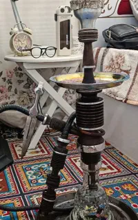 قلیان فنری چوب گردو