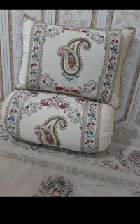 دو عدد بالشت و دوعدد پشتی