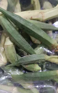 بامیه و بادمجان محلی ارگانیک بدون کود و سم