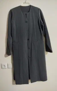 مانتو شلوار اداری طوسی