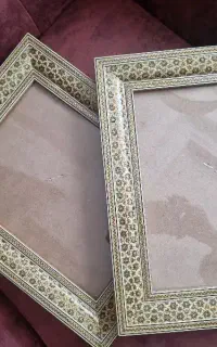 دو عدد قاب عکس خاتم کاری شده