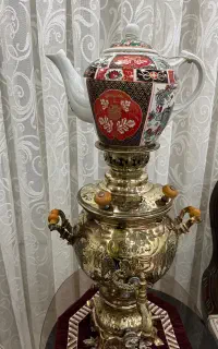 سماور گازی برنجی آکبند