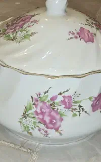 تعدادی ظروف چینی گل سرخی