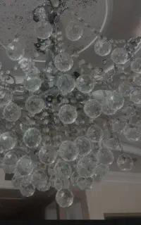 گوی شیشه ای لوستر وپرده