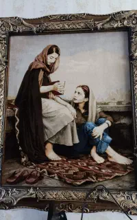 تابلو فرش دستبافت طرح فال حافظ