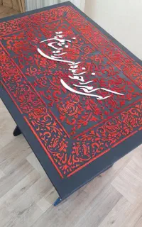 تابلو دکوراتیو خاص با پودر مخمل قرمز