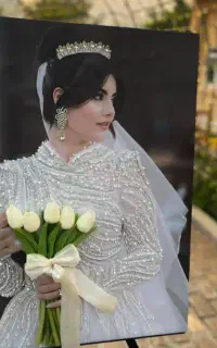قاب عکس هاتو زنده کن با  مو تور  عروس داماد ،