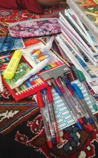 تعدادوسیله تحریر دفترکیف جلدکتاب وغیره..