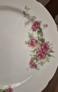2 بشقاب پلو خوری گل سرخی یاماتسو ژاپن قدیمی